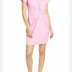 ⚡️NWOT Vineyard Vines Pink Sankaty Stripped Twist-Front Mini Dress